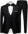 MAGE MALE Men’s 3 Pieces Suit Elegant Solid One Button Slim Fit Single Breasted Party Blazer Vest Pants Set