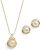 Mariell Freshwater Pearl Gold Wedding Necklace Earrings Set for Brides, Bridesmaids, Birthday Gift