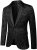 LiveZou Men’s Floral Dinner Party Prom Wedding Stylish Tuxedo Coat Suit