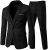 Cloudstyle Mens 3-Piece Suit Notched Lapel One Button Slim Fit Formal Jacket Vest Pants Set