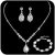 Unicra Bride Crystal Necklace Earrings Set Bridal Wedding Jewelry Sets Rhinestone Choker Necklace Prom Costume Jewelry Set for Women and Girls(3 piece set – 2 earrings and 1 necklace)