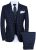 MOGU Mens 3 Piece Slim Fit Plaid Suit Blazer+Vest+Pants